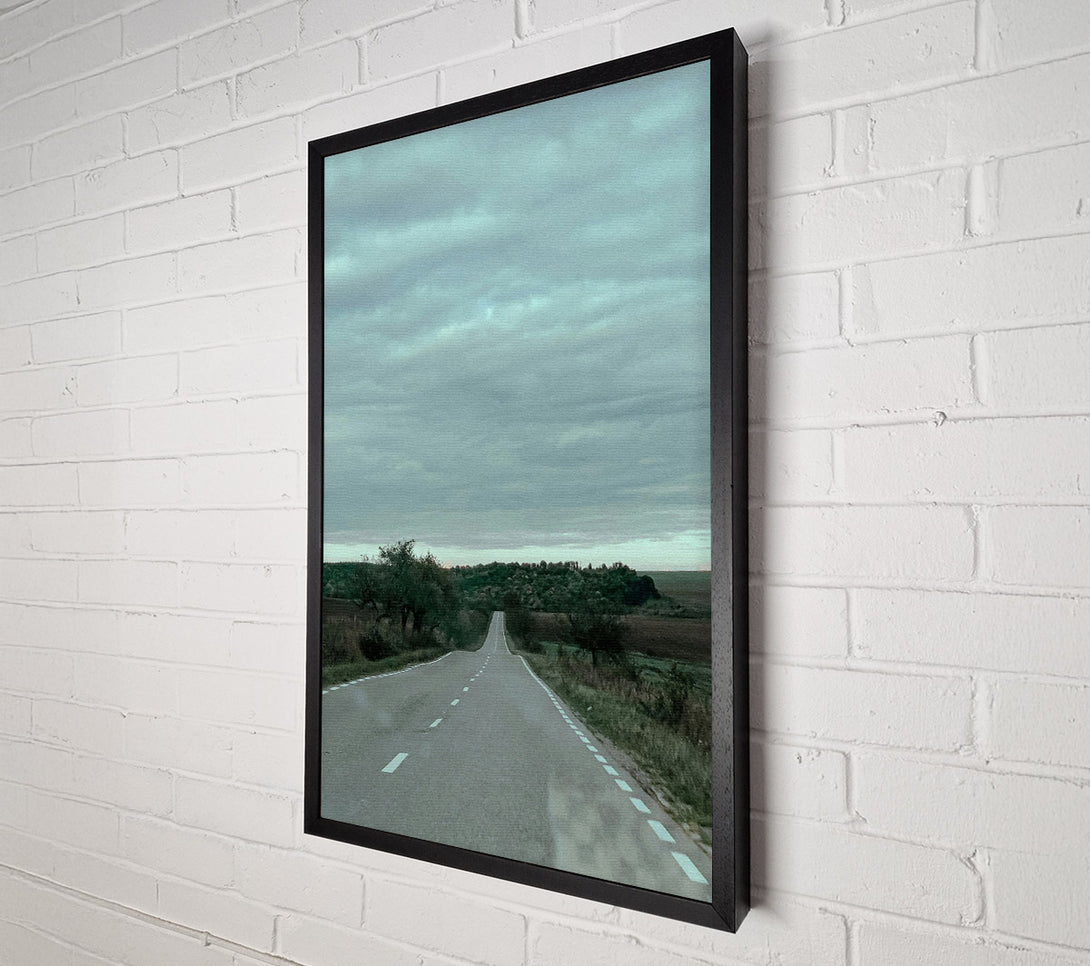  A Canvas Print of Grey Skies Road Ahead Canvas Wall Art