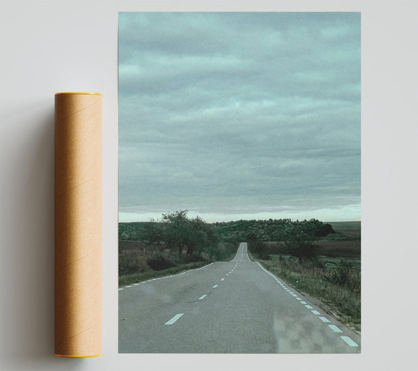 Grey Skies Road Ahead Poster