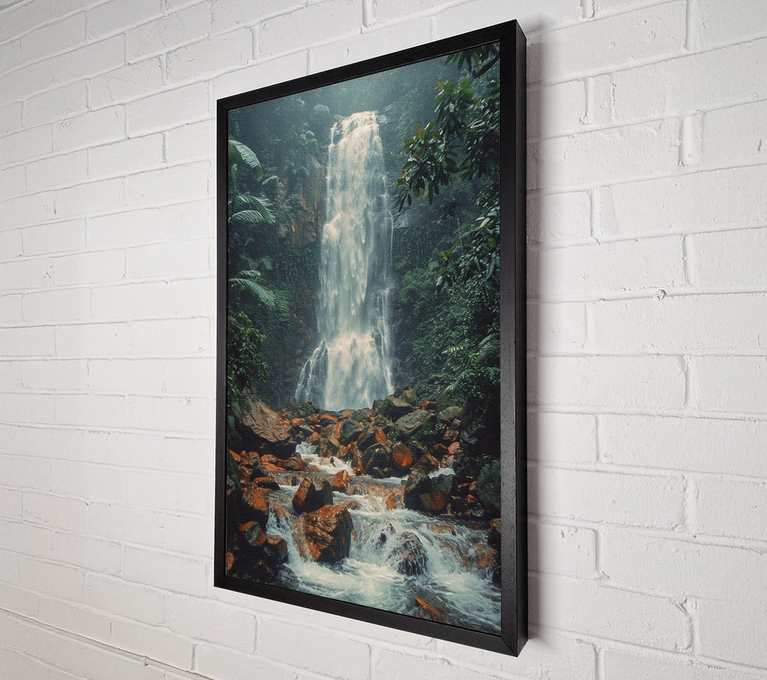  A Canvas Print of Crashing Waterfall Canvas Wall Art