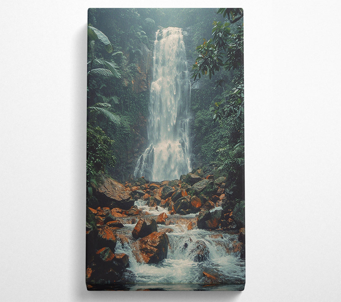  A Canvas Print of Crashing Waterfall Canvas Wall Art