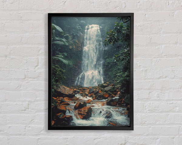 Crashing Waterfall Framed Print