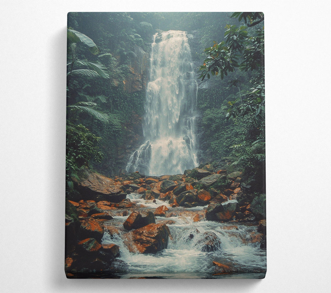  A Canvas Print of Crashing Waterfall Canvas Wall Art