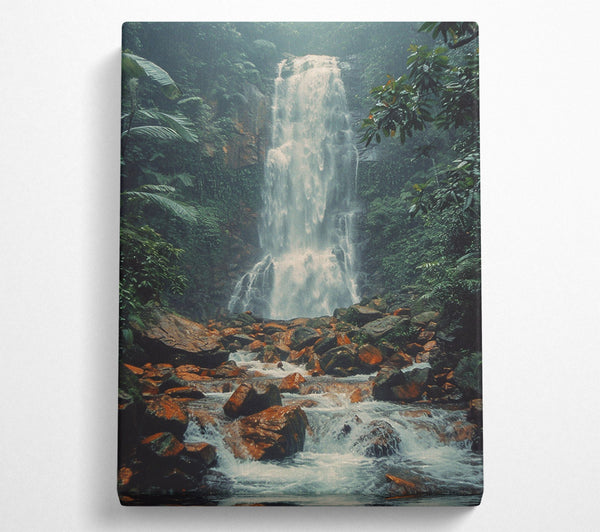  A Canvas Print of Crashing Waterfall Canvas Wall Art