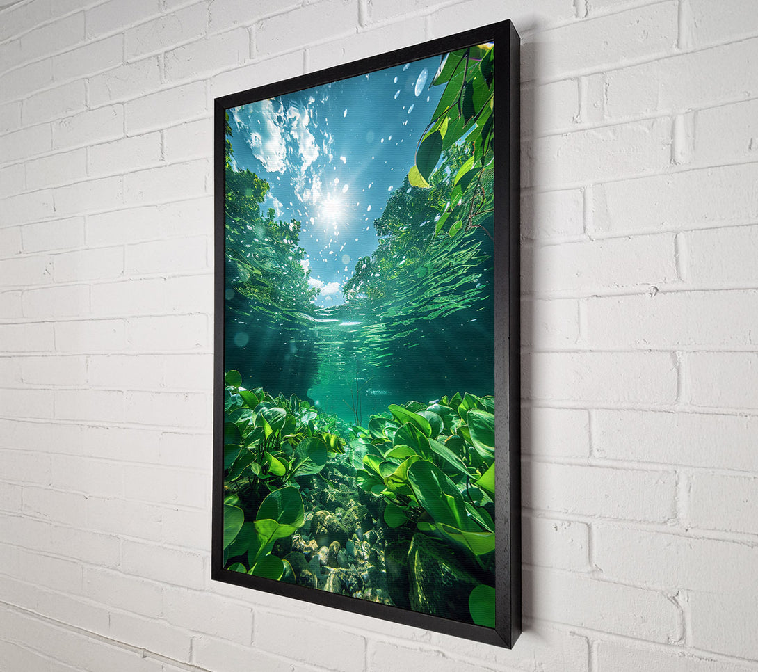  A Canvas Print of Emerald Underwater Sun Canvas Art