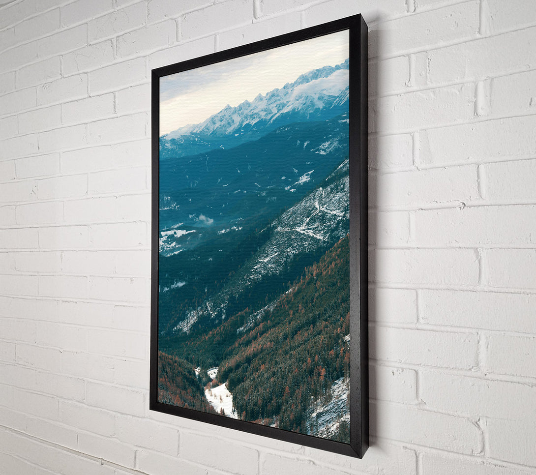  A Canvas Print of Teal Mountain Valley Canvas Print