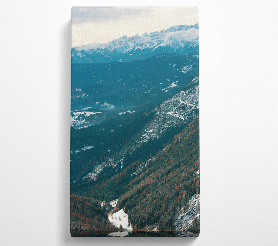  A Canvas Print of Teal Mountain Valley Canvas Print