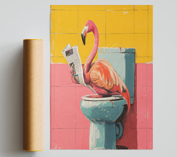 Pink Flamingo Throne Giclee Print
