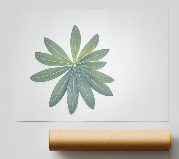 Green Leaf Mandala Print