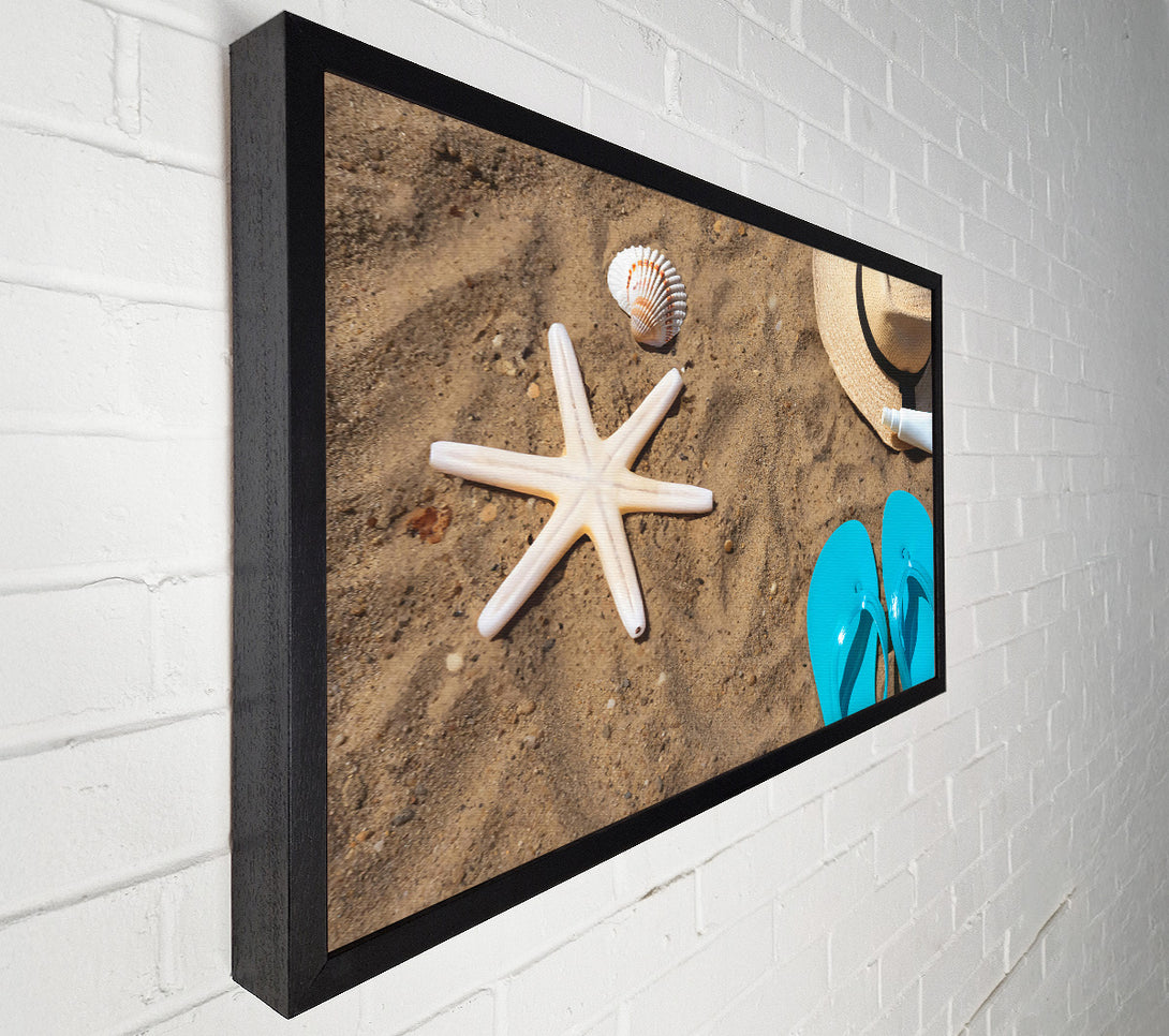  A Canvas Print of Beachside Blue Serenity Canvas Print