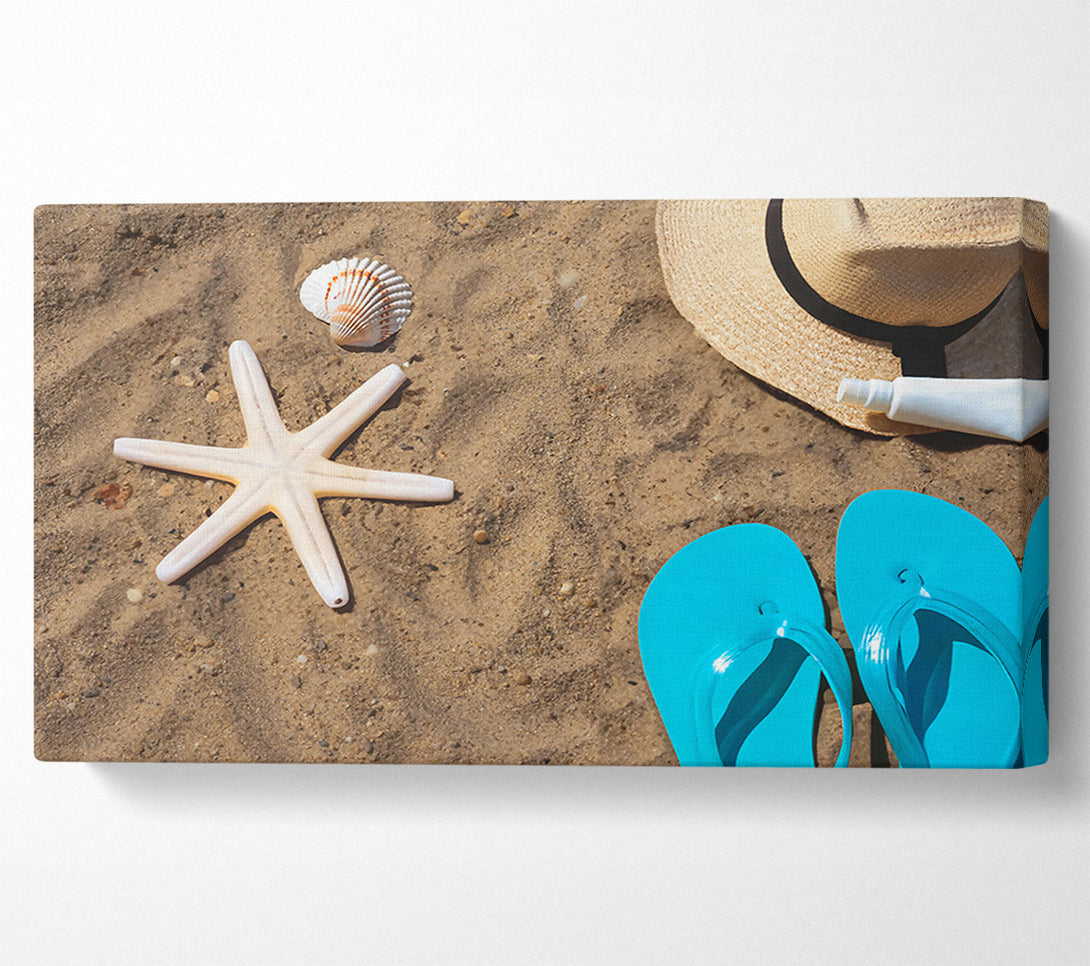  A Canvas Print of Beachside Blue Serenity Canvas Print