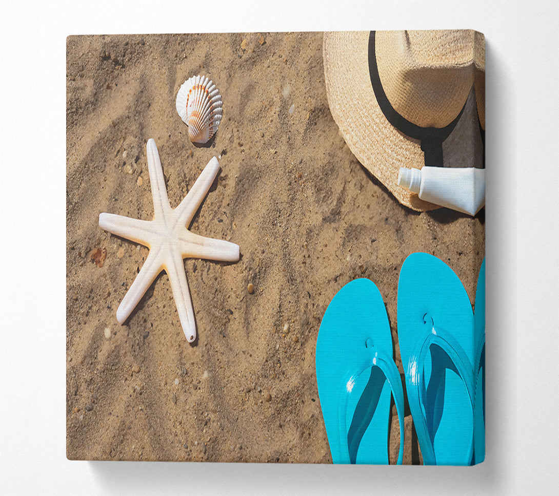  A Canvas Print of Beachside Blue Serenity Canvas Print