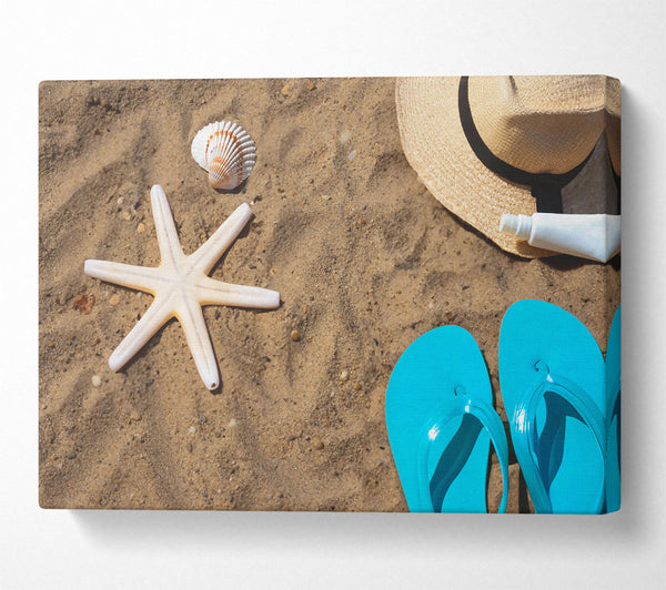  A Canvas Print of Beachside Blue Serenity Canvas Print