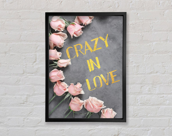 Crazy In Love  Pink Roses Framed Print
