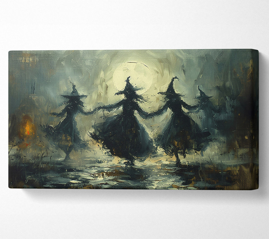  A Canvas Print of Moonlight Witch Dance Canvas Wall Art