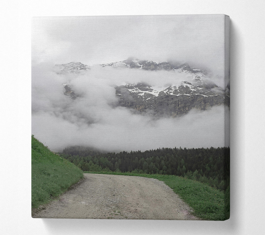  A Canvas Print of Grey Mountain Path Canvas Wall Art
