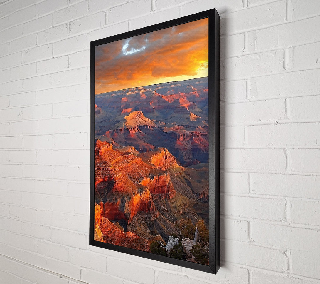 A Canvas Print of Golden Canyon Sunset Canvas Wall Art