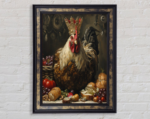 Crowned Rooster Framed Print