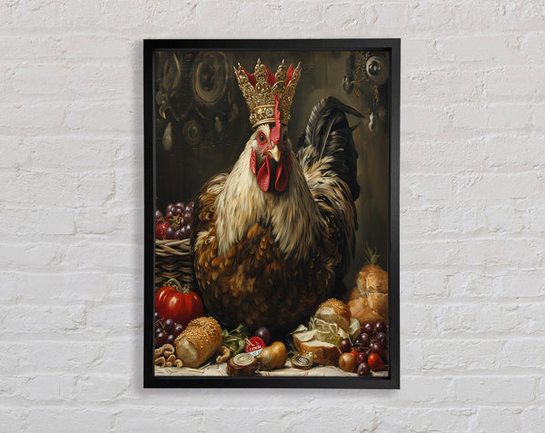 Crowned Rooster Framed Print