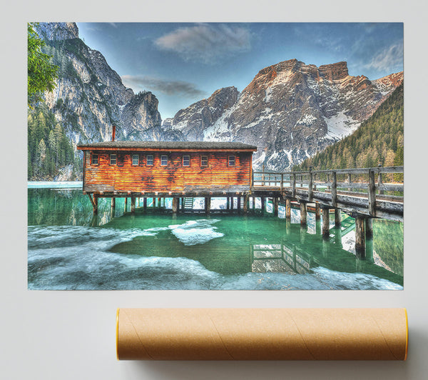 Green Mountain Cabin Giclee Print