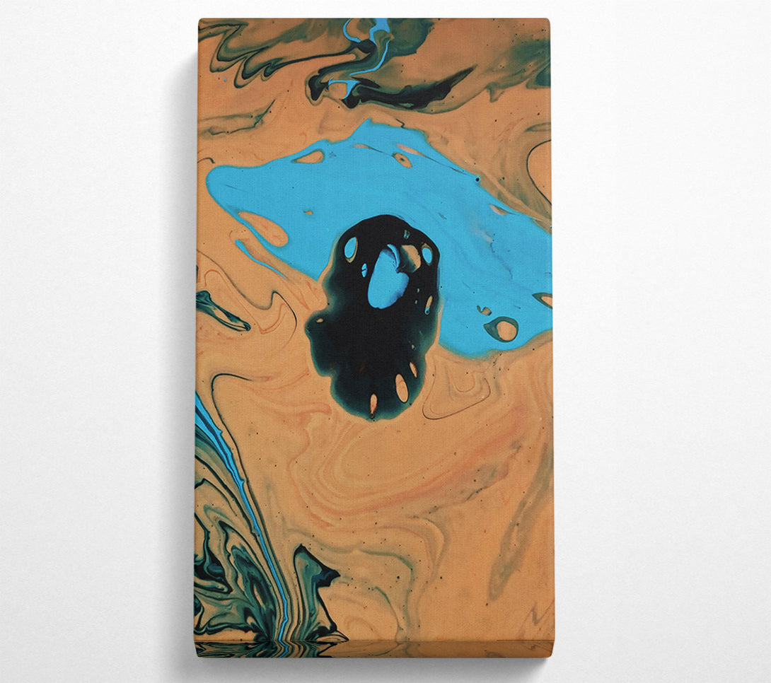  A Canvas Print of Tan Blue Swirls Canvas Print