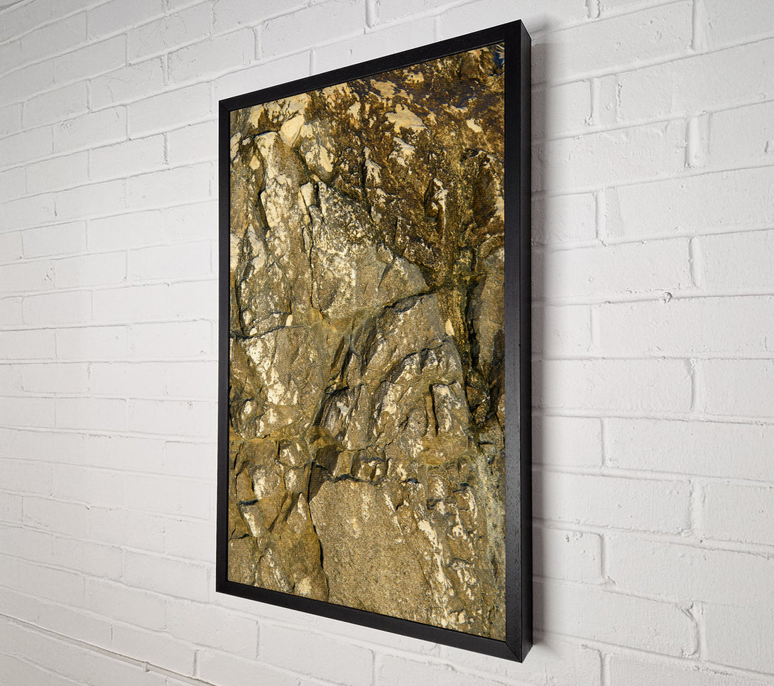  A Canvas Print of Golden Rock Texture Canvas Art