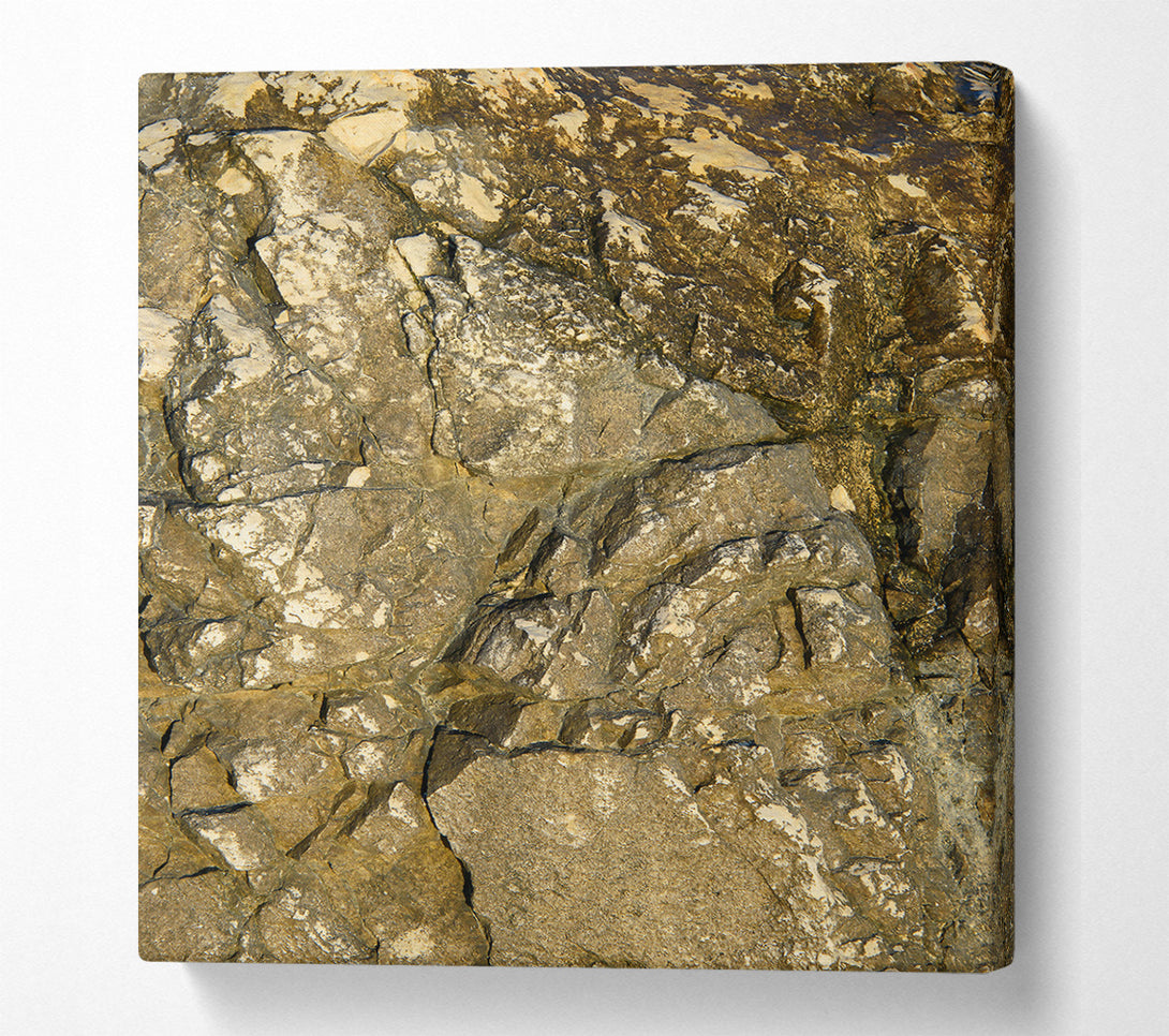  A Canvas Print of Golden Rock Texture Canvas Art