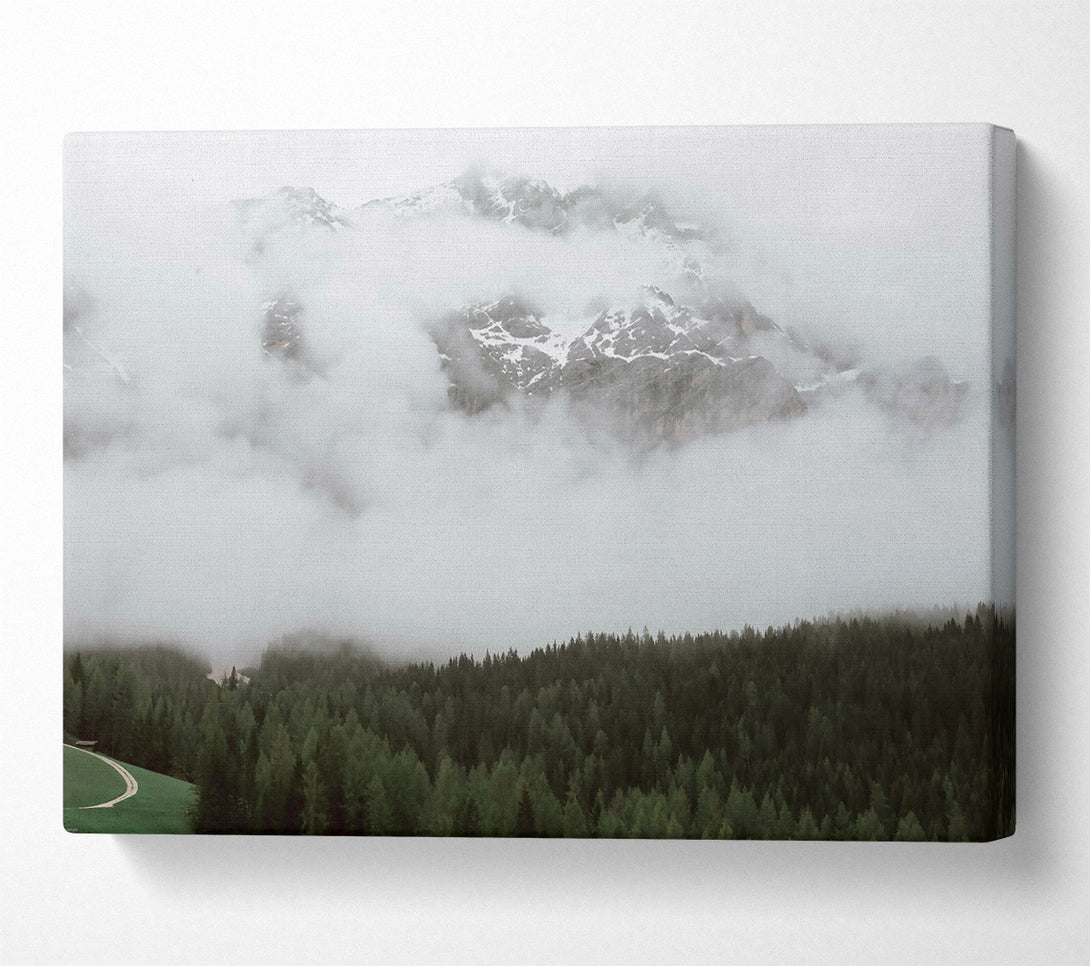  A Canvas Print of White Mist Mountains Canvas Art