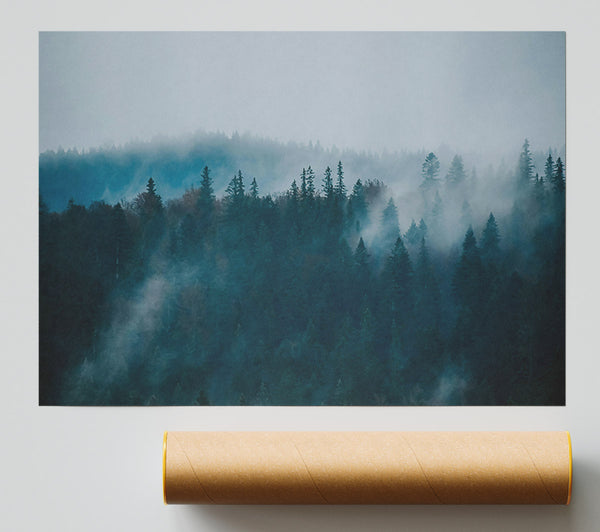 Teal Forest Mist Print