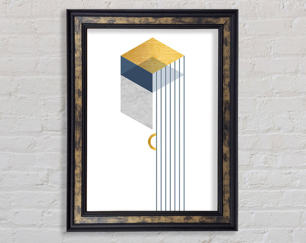 Cube Drip Framed Print