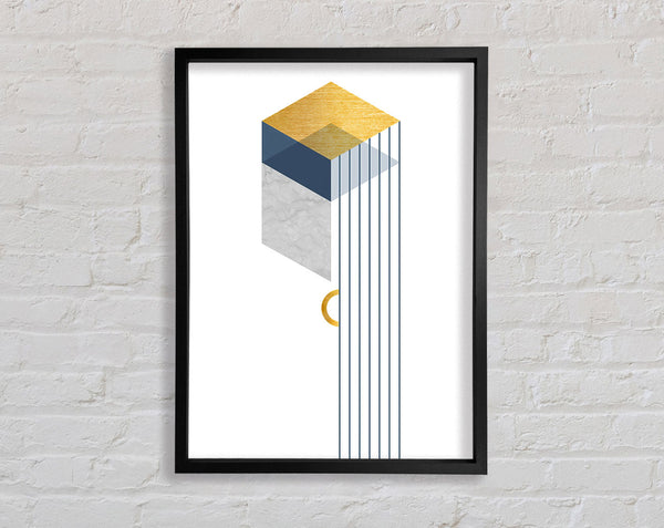 Cube Drip Framed Print