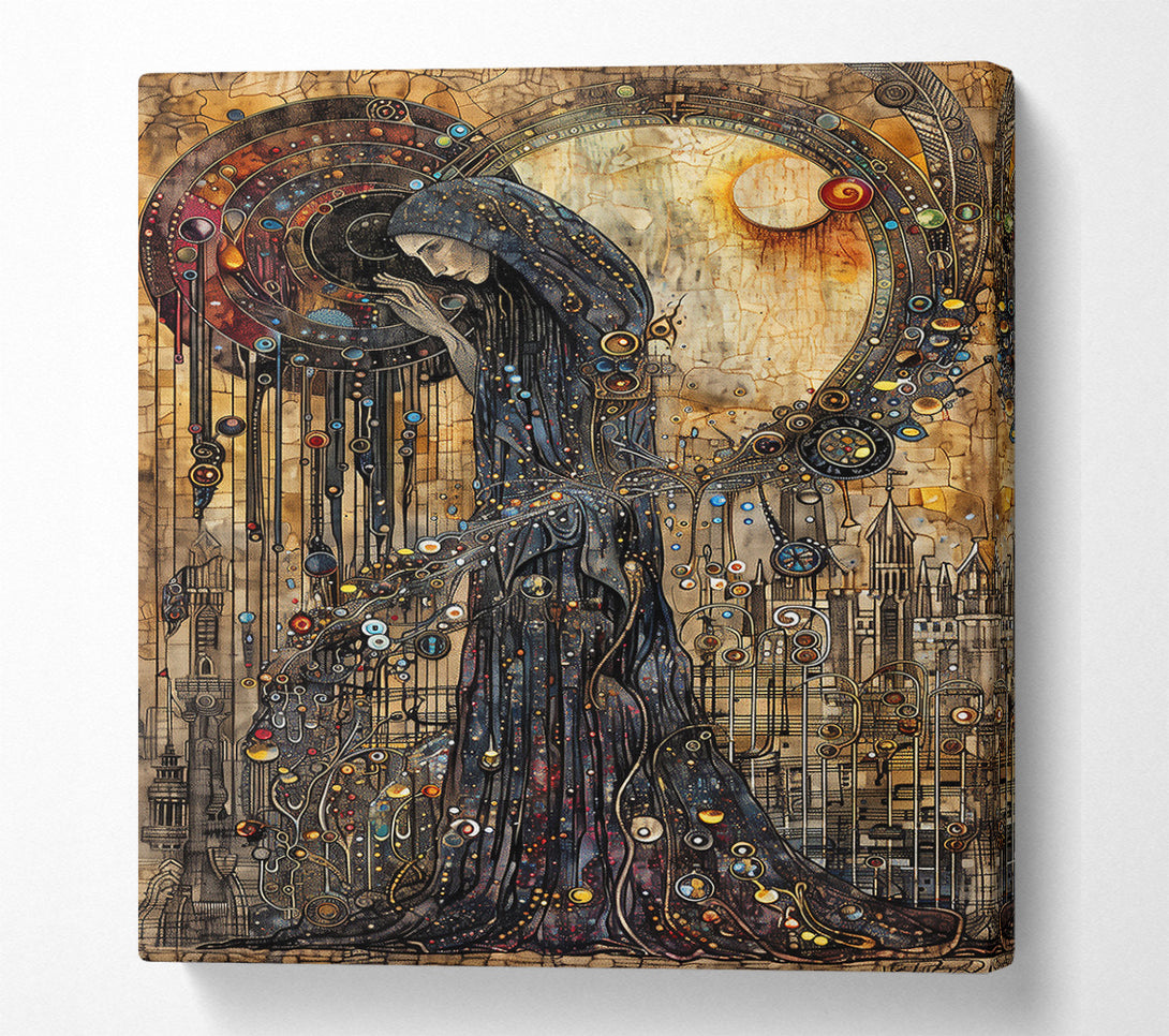  A Canvas Print of The Blue Celestial Robe Canvas Print