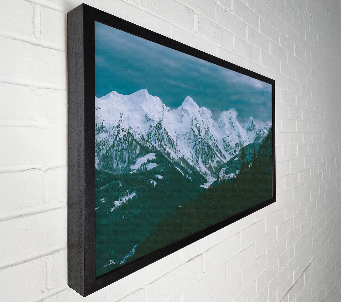  A Canvas Print of Teal Mountain Majesty Canvas Art