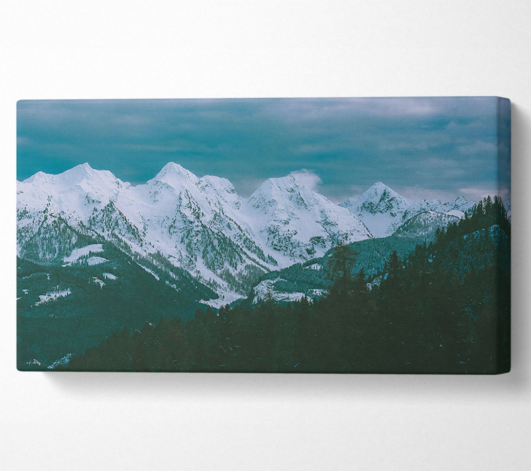  A Canvas Print of Teal Mountain Majesty Canvas Art