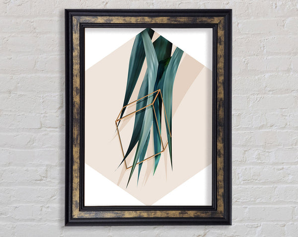 Cube Leaf Framed Print