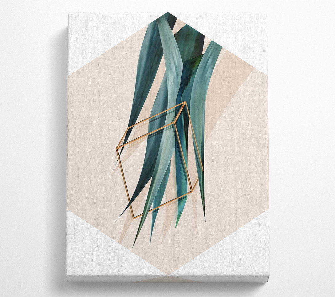  A Canvas Print of Cube Leaf Canvas Print