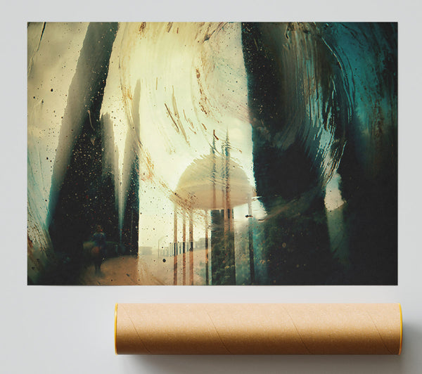 Teal Through The Glass Giclee Print