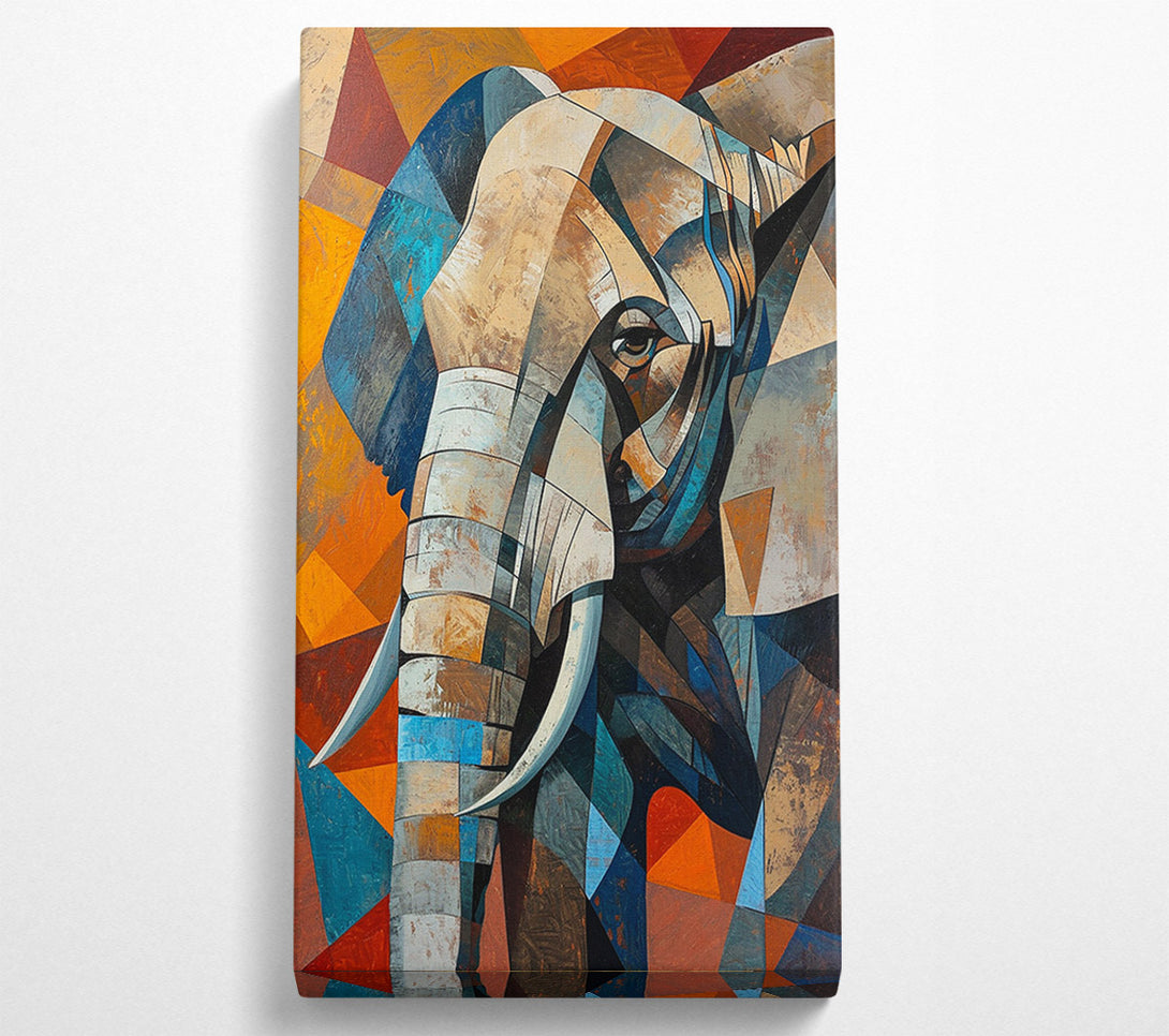  A Canvas Print of Cubism Elephant Canvas Wall Art