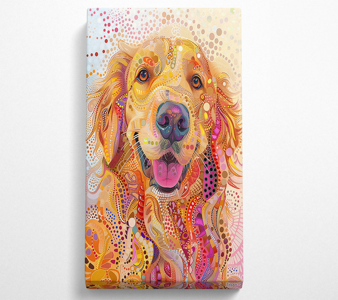  A Canvas Print of Golden Mosaic Smile Canvas Print