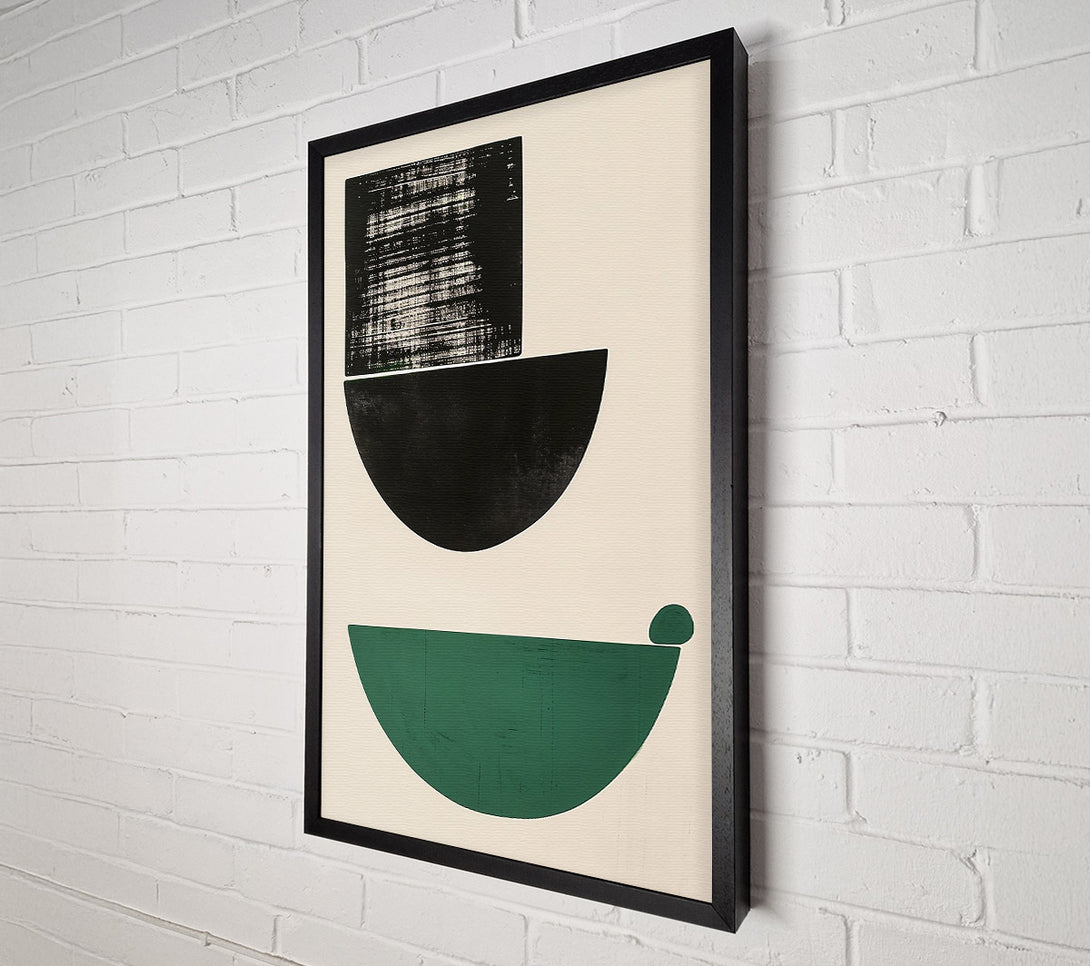  A Canvas Print of Emerald Abstract Forms Canvas Art