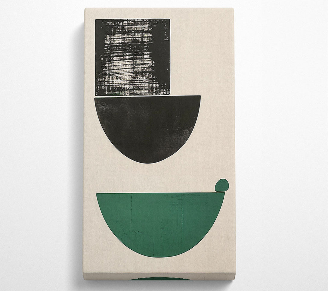  A Canvas Print of Emerald Abstract Forms Canvas Art