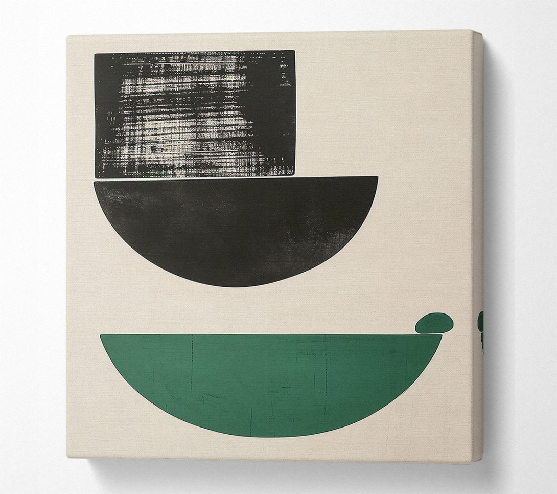  A Canvas Print of Emerald Abstract Forms Canvas Art