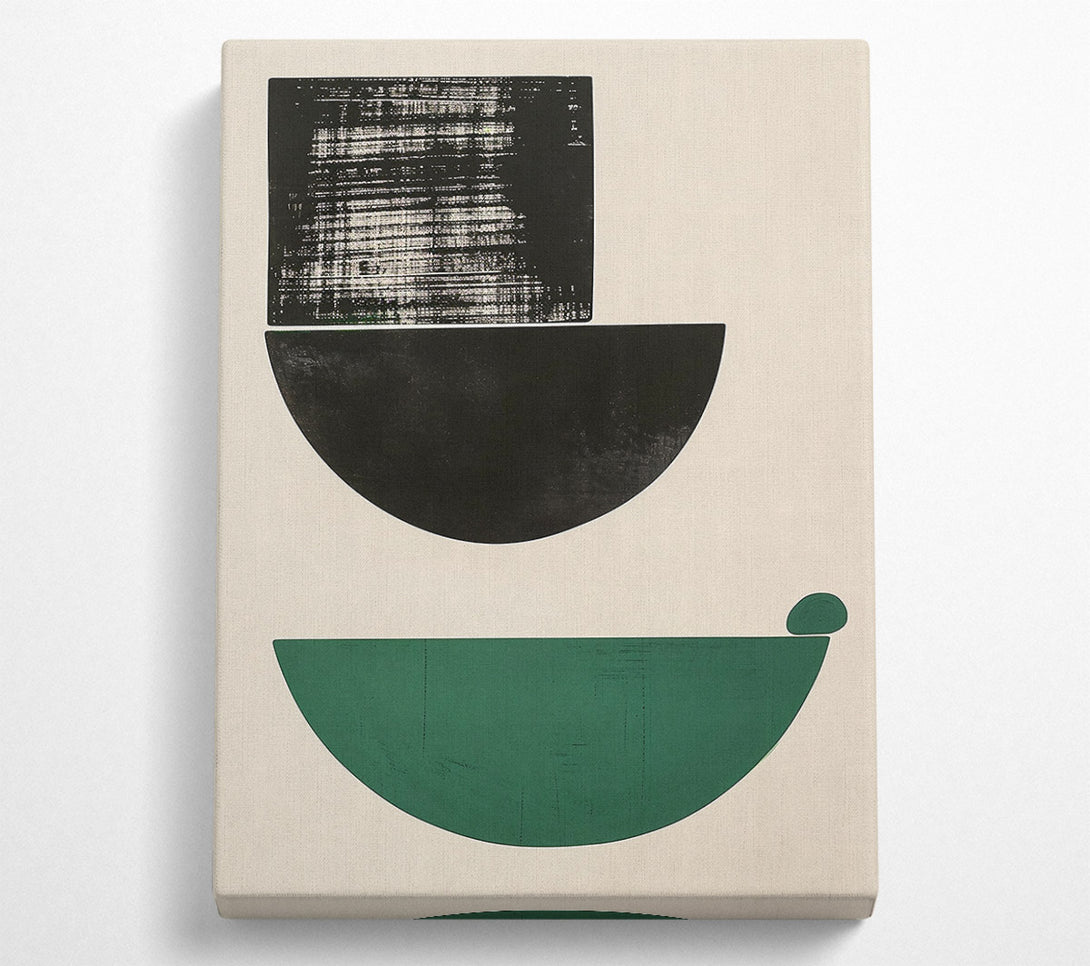  A Canvas Print of Emerald Abstract Forms Canvas Art