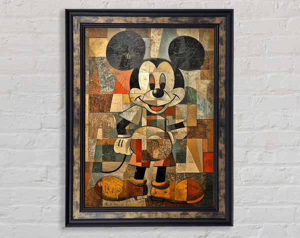 Cubism Mickey Framed Print