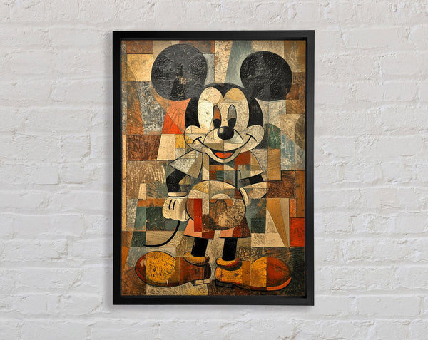 Cubism Mickey Framed Print
