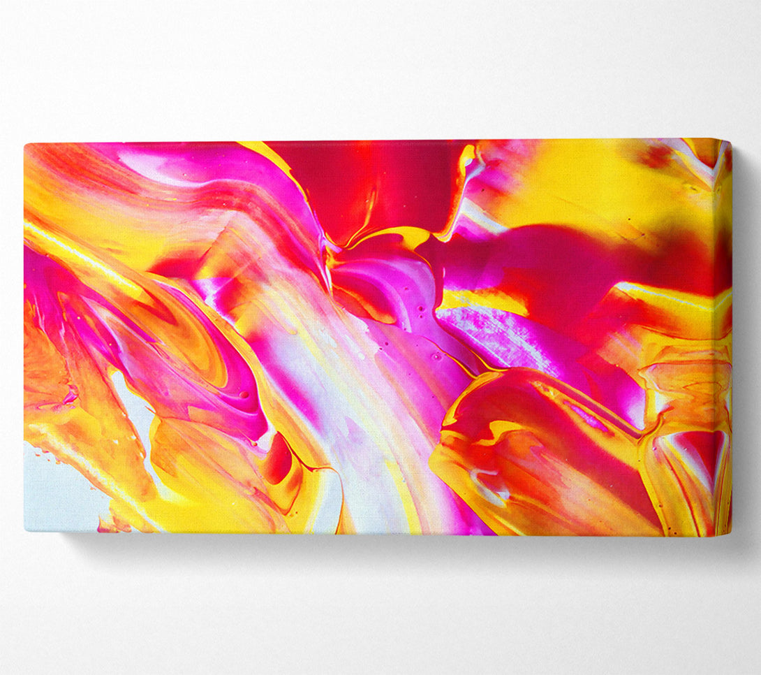  A Canvas Print of Crimson And Gold Swirl Canvas Art