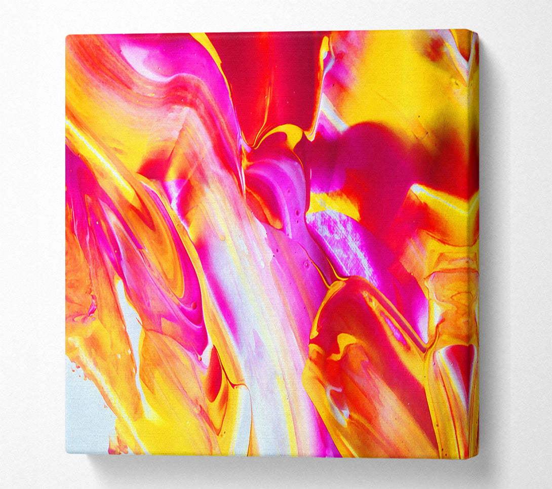  A Canvas Print of Crimson And Gold Swirl Canvas Art