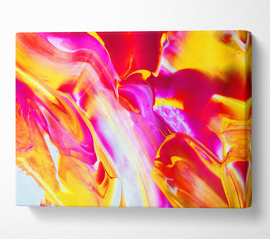  A Canvas Print of Crimson And Gold Swirl Canvas Art