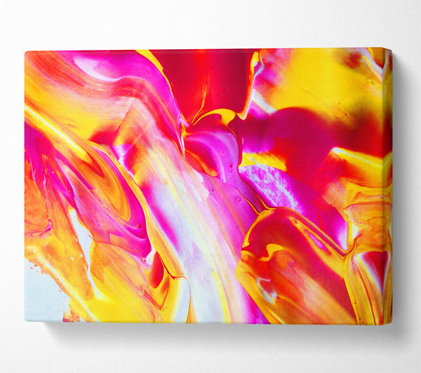  A Canvas Print of Crimson And Gold Swirl Canvas Art