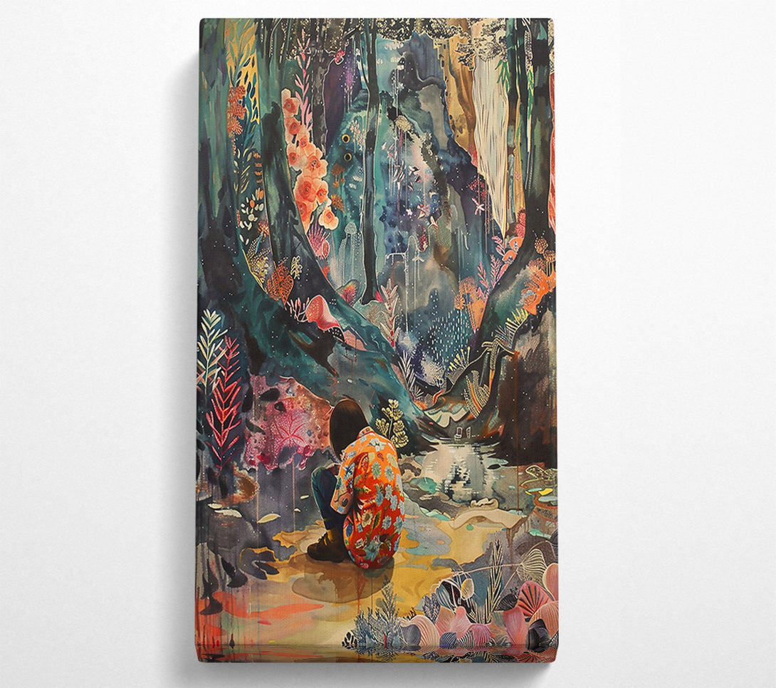 A Canvas Print of Teal Forest Reflections Canvas Wall Art