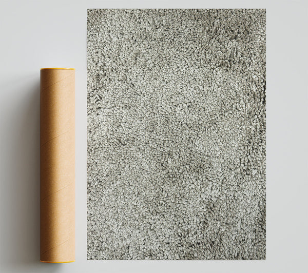 Silver Shaggy Texture Giclee Print